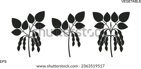 Soybean logo. Isolated soybean on white background Royalty-Free Stock Photo #2363519517
