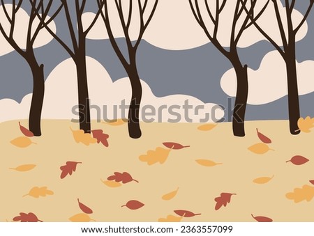 Halloween scene clipart, Spooky decorated door vector illustration, October festival printable poster, Fall landscape print, cemetery with graves background, digital download card, flat style images.