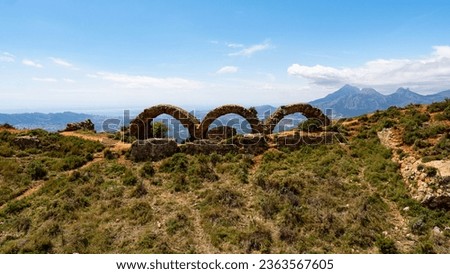 fort built on the slope of the Sierra de Bernia located in Benissa Alicante Spain Royalty-Free Stock Photo #2363567605