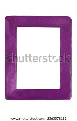 Minimal modern simple purple frame rounded corners chunky style unique a bit shiny