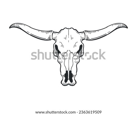 bull skull dead icon isolated vector