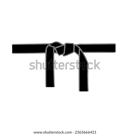 simple black belt for sport Royalty-Free Stock Photo #2363666421