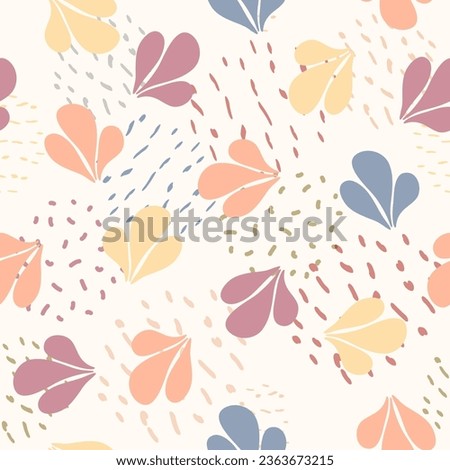 Floral colorful pattern. Abstract leaf background template for textiles, textures, covers, banners, fabric, clothing, packaging and creative ideas