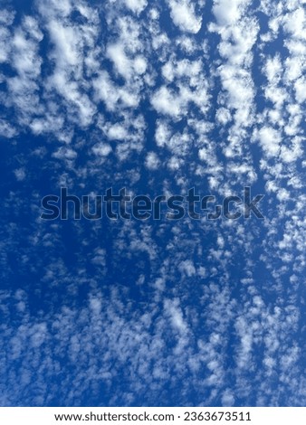 High-beam clouds. Blue sky with feathery clouds. Background. cloud cover. Heaven wallpaper. A cloud. Photo