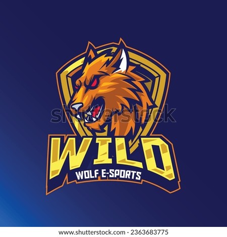 Vector wolf mascot logo template for sport logo team