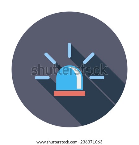 Police. Single flat color icon.  illustration.