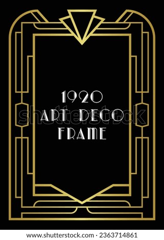 Retro Art deco Frame clip art Design EDITABLE! good for wedding invitation, party invitation, poster, gift card , birthday photo frame and many more