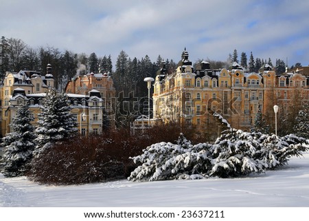 Famous spa resort Marianske Lazne in the Czech Republic Royalty-Free Stock Photo #23637211