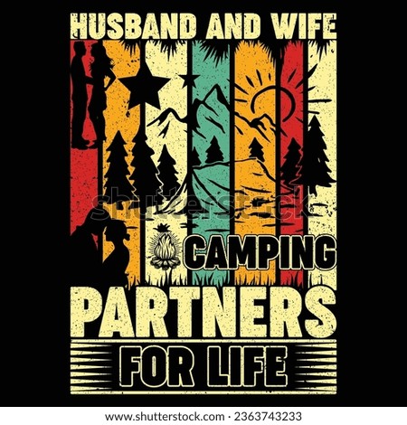 Husband and Wife camping partners for life T-Shirt