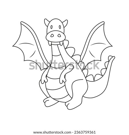 Cartoon dragon outlines for coloring.