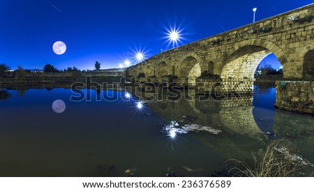 Roman bridge of Merida. Spain