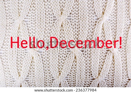 Hello December, greeting card