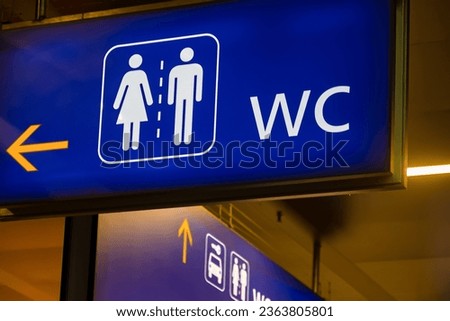 Information signs in public places - women's and men's toilets