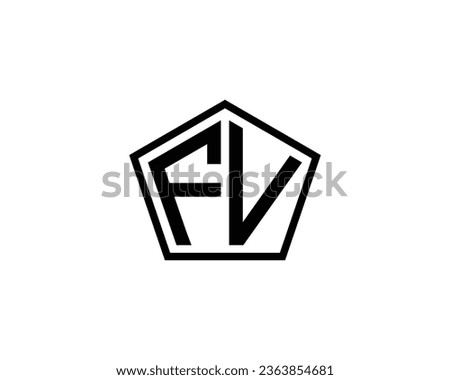 FV Logo design vector template