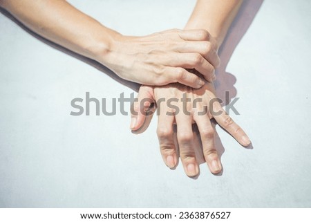 Muscles and nervous system The fingers of the body that have impaired movement problems Royalty-Free Stock Photo #2363876527