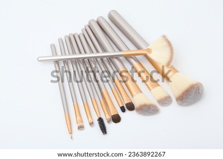 Makeup brushes
Cosmetic applicators
Beauty tools
Brush set
Makeup artist essentials
Precision application
Cosmetic bristles
Foundation blending
Eye shadow brushes
Professional makeup brushes Royalty-Free Stock Photo #2363892267