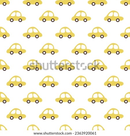 Car pattern seamless vector design element, kids and baby vintage colorful car digital and print background illustration