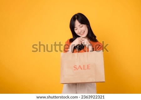 Dive into the excitement of shopping with best deals in town. Trendy woman holds bags, reflecting the happiness of finding the ultimate discounts.