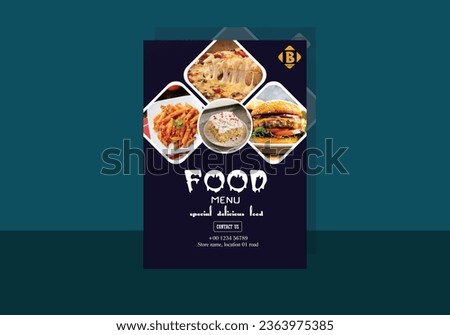What's the specialty of your restaurant that you want to promote on a flyer? Promote your business with our cool flyer. Here are some ideas and flyer templates that will set your brains into motion! M Royalty-Free Stock Photo #2363975385
