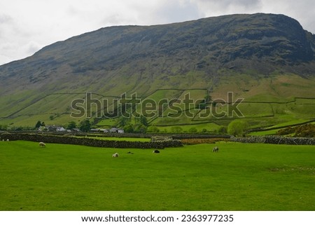 Yewbarrow from Wasdale Head, Cumbria, Lake District National Park, England, UK Royalty-Free Stock Photo #2363977235