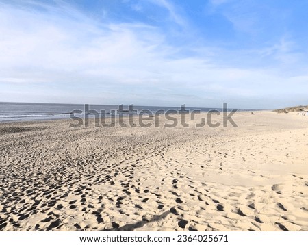Beautiful beach landscape on the island of Texel in the Netherlands