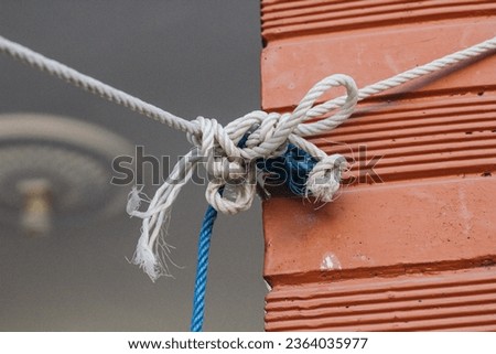 knotted rope, knotted rope, nylon rope, rigging