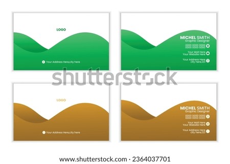 Modern Elegant Creative Business Card Template,Horizontal vector design, layout in rectangle size 
