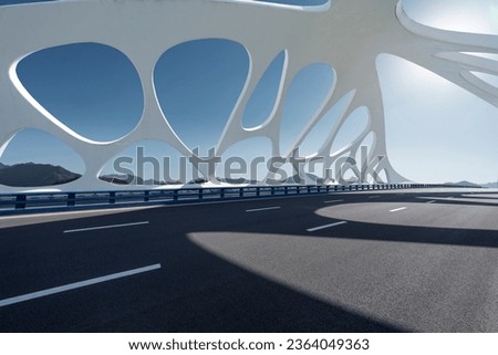 Shell bridge on the west coast of Qingdao, Shandong, China Royalty-Free Stock Photo #2364049363