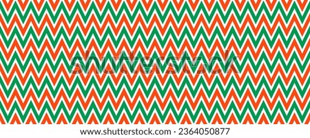 Red and green seamless pattern. Candy cane zigzag stripes background. Christmas repeating decoration wallpaper. Winter holiday lines backdrop. Xmas peppermint gift wrapping print. Vector Illustration Royalty-Free Stock Photo #2364050877