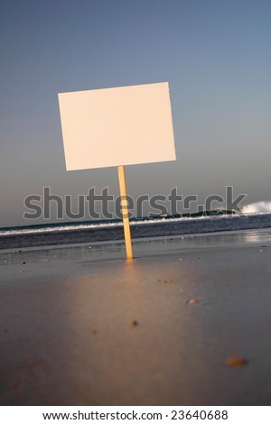 beach sign ready for rent, holliday, sold, you write your text....