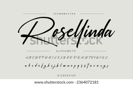signature Font Calligraphy Logotype Script Brush Font Type Font lettering handwritten Royalty-Free Stock Photo #2364072181