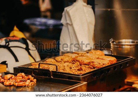 One of the delicious street food dish at the Dongmun Night Market.This is one of Jeju famous tourist spot. Royalty-Free Stock Photo #2364076027