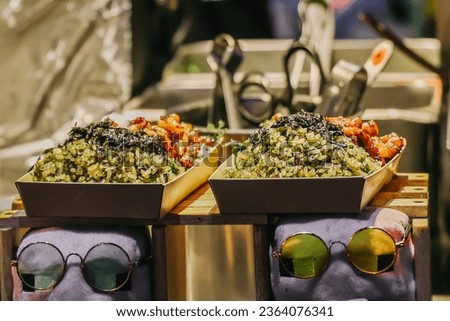 One of the delicious street food dish at the Dongmun Night Market.This is one of Jeju famous tourist spot. Royalty-Free Stock Photo #2364076341