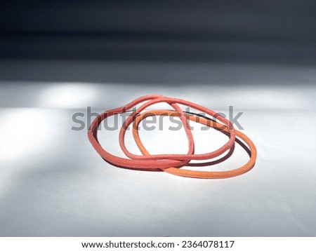 Close up of rubber bracelet