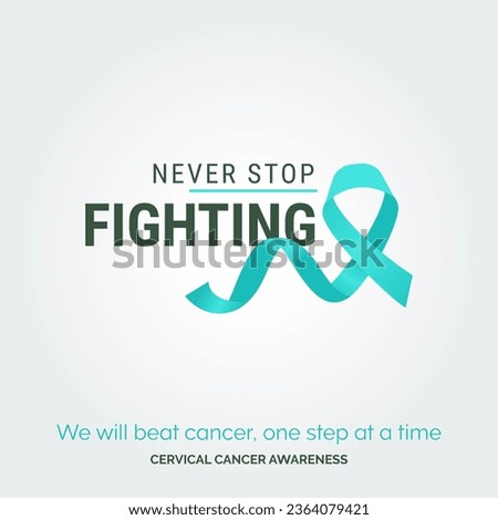 Championing Women's Strength Cervical Cancer and Vector Background