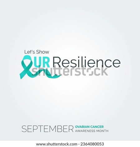 Strength in Art. Vector Background Ovarian Cancer