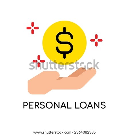 Personal Loans Vector icon stock illustration.
