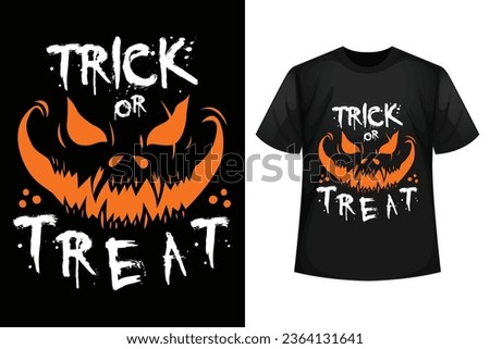  Trick or treat - Halloween t-shirt design template.