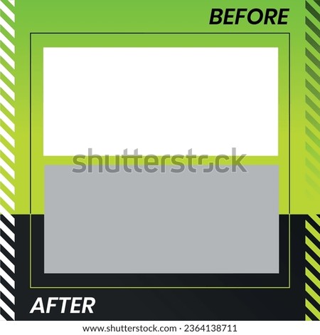  before and after photo frame gradient background vector before after template Royalty-Free Stock Photo #2364138711