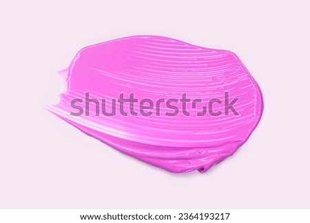 Hair due purple fuchsia coloring mask, balm or shampoo pigment  smudge swatch Royalty-Free Stock Photo #2364193217