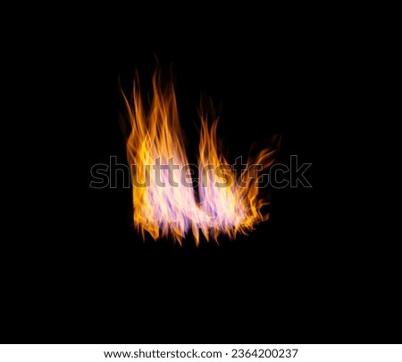 Flame, heat and light on black wallpaper with texture, pattern and burning energy. Fire, fuel and color flare isolated on dark background design, orange explosion of thermal power and inferno glow.