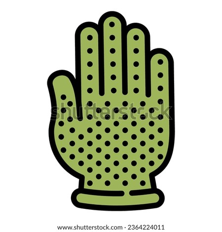 Gardening glove icon. Outline gardening glove icon for web design isolated on white background