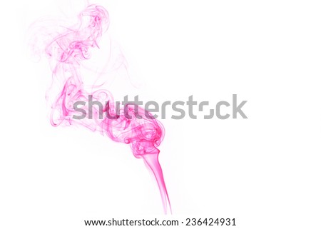 Abstract smoke moves on a white background
