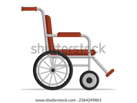 Wheelchair Medical Tool Disability Invalid Medicine Person Equipment Vector Flat Design Isolated on White Background Royalty-Free Stock Photo #2364249861