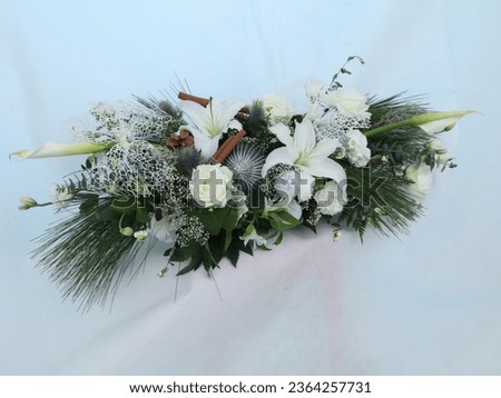 Beautiful flowers put in a basket give as a gift