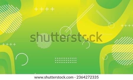Green and yellow gradient fluid wave abstract background for brochure flyer banner template design