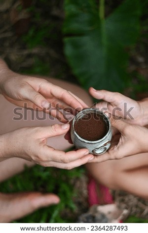 cacao ceremony heart ancestral medicine  Royalty-Free Stock Photo #2364287493