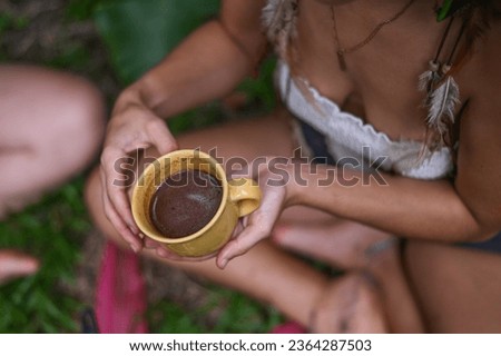 cacao ceremony heart ancestral medicine  Royalty-Free Stock Photo #2364287503