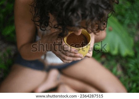 cacao ceremony heart ancestral medicine  Royalty-Free Stock Photo #2364287515