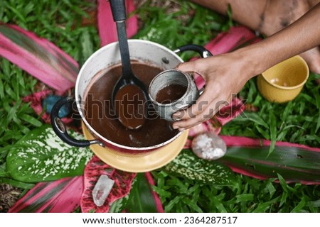 cacao ceremony heart ancestral medicine  Royalty-Free Stock Photo #2364287517